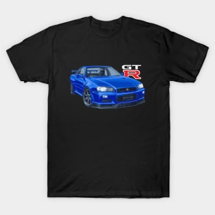 JDM CAR R34 V-SPEC II Bayside Blue GTR skyline T-Shirt